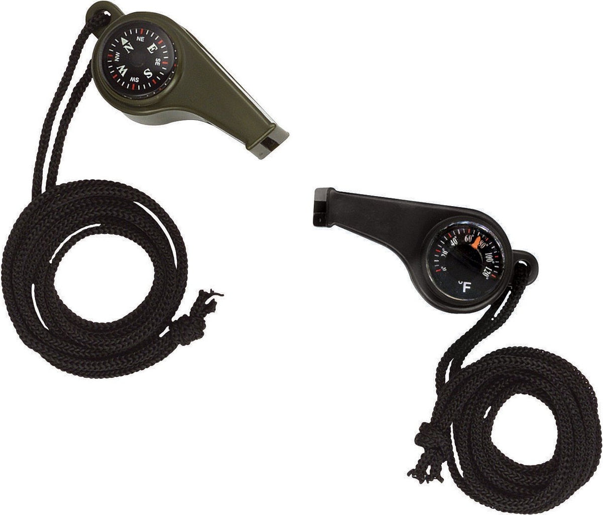3-1 Super Whistle with Compass & Thermometer - Olive Drab