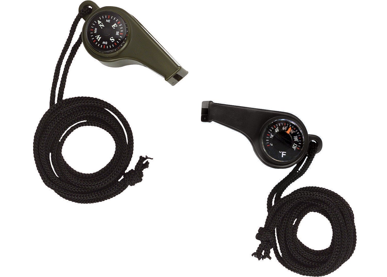 3-1 Super Whistle with Compass & Thermometer - Olive Drab