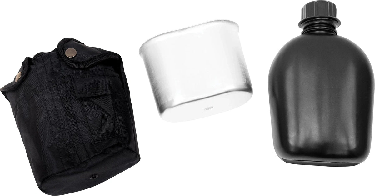 3 Piece Canteen Kit with Cover & Aluminum Cup