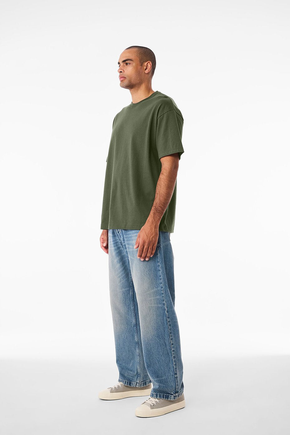 BELLA + CANVAS 3010C 6 oz. Heavyweight Tee - 3010 - Military Green (view 2)