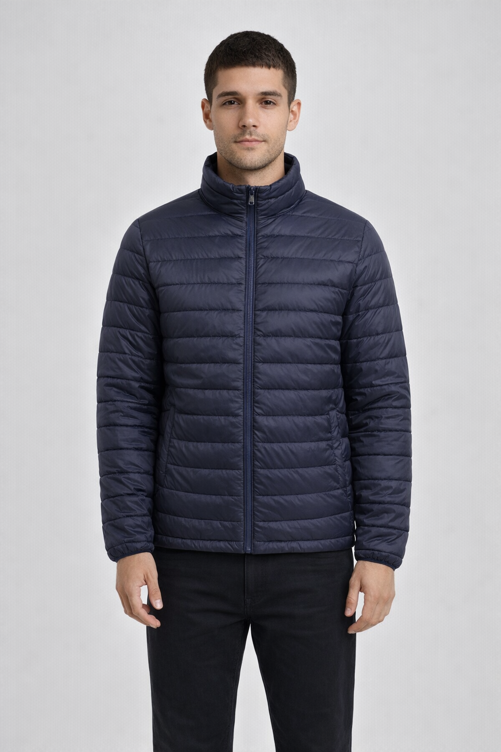 Navy MEN'S PACKABLE PILLOW PUFFER