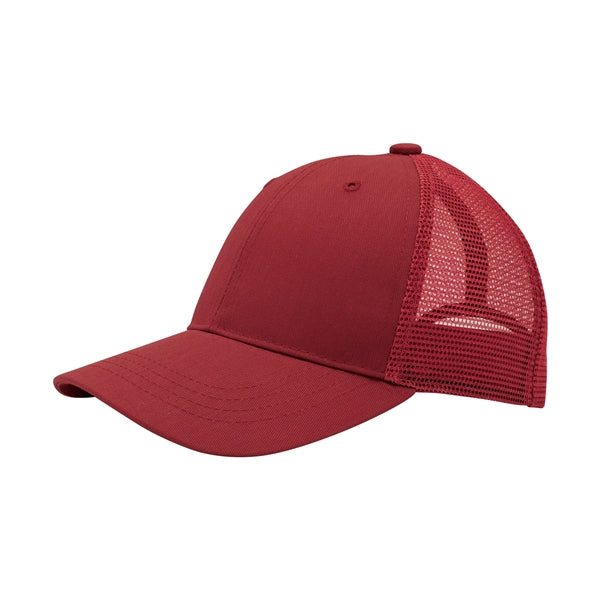 Big Accessories BX019Y Youth Twill Front Trucker Cap - Red  Red