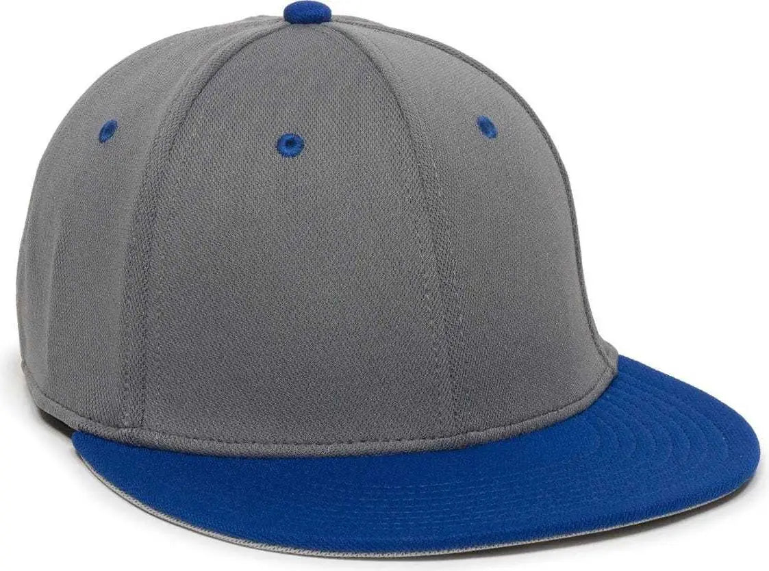 Oc Sports Tgs1930x Proflex Bamboo Charcoal Flat Visor Cap - Grap Royal - Dark Gray / 6 3/8’’ - 3/4’’