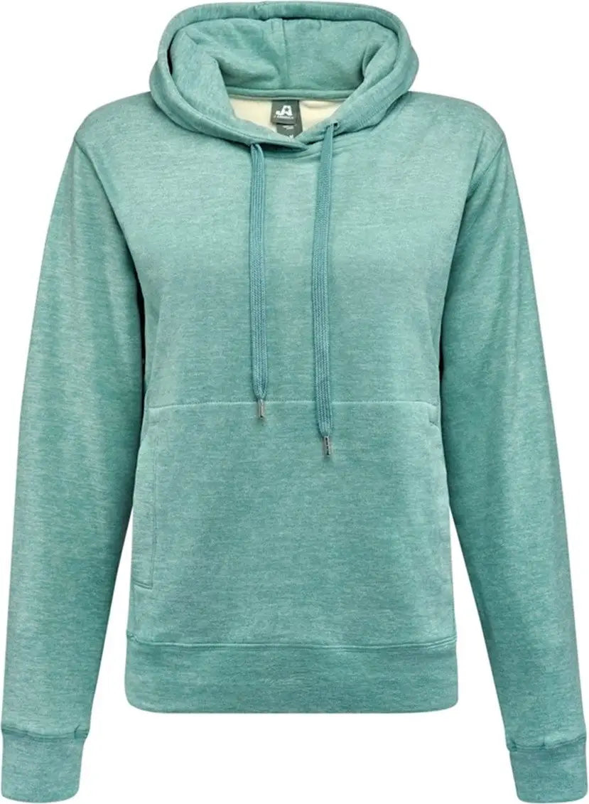 J. America 8742 Women’s Electric Fleece Hooded Sweatshirt - Jade - Teal / s