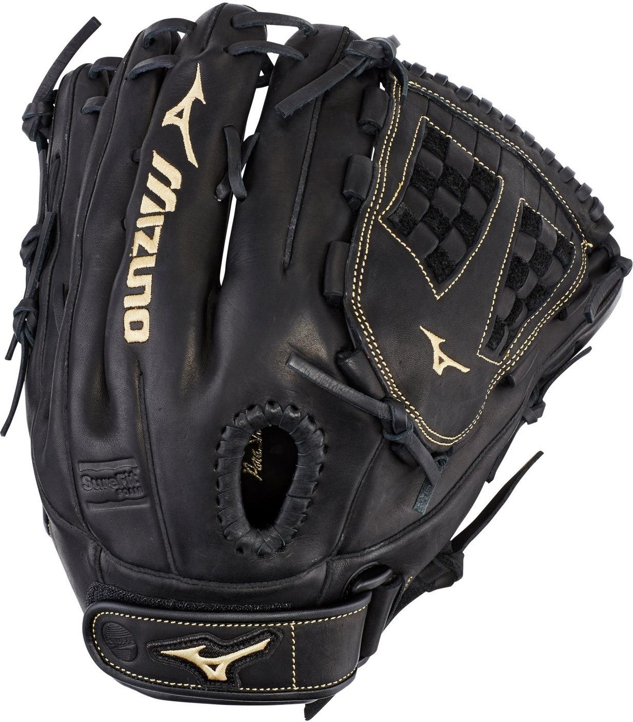 Mizuno MVP Prime Fastpitch Utility Glove 12.50" - Black - HIT a Double - 1