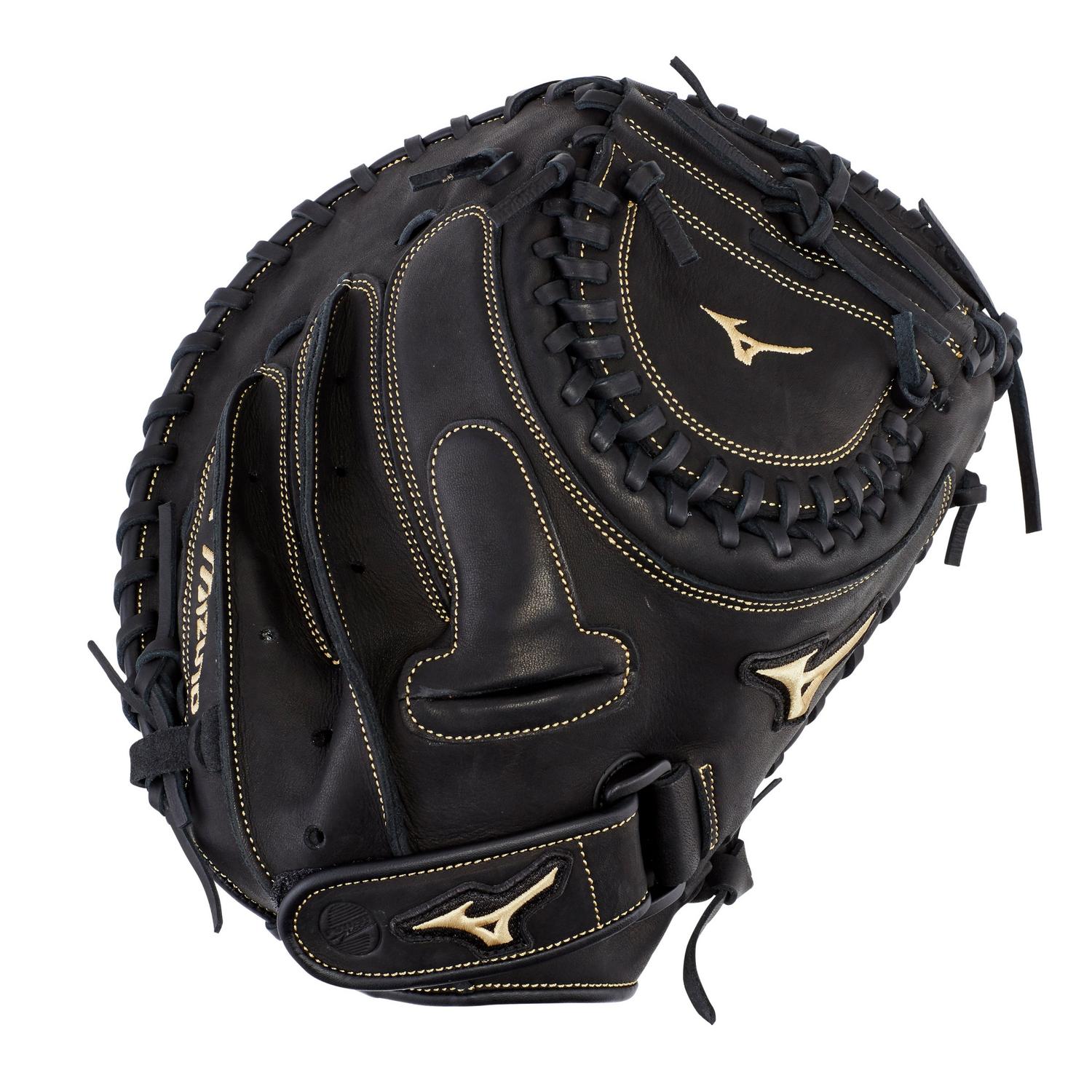 Mizuno MVP Prime Fastpitch Softball Catcher's Mitt 34.00" - Black - HIT a Double - 1