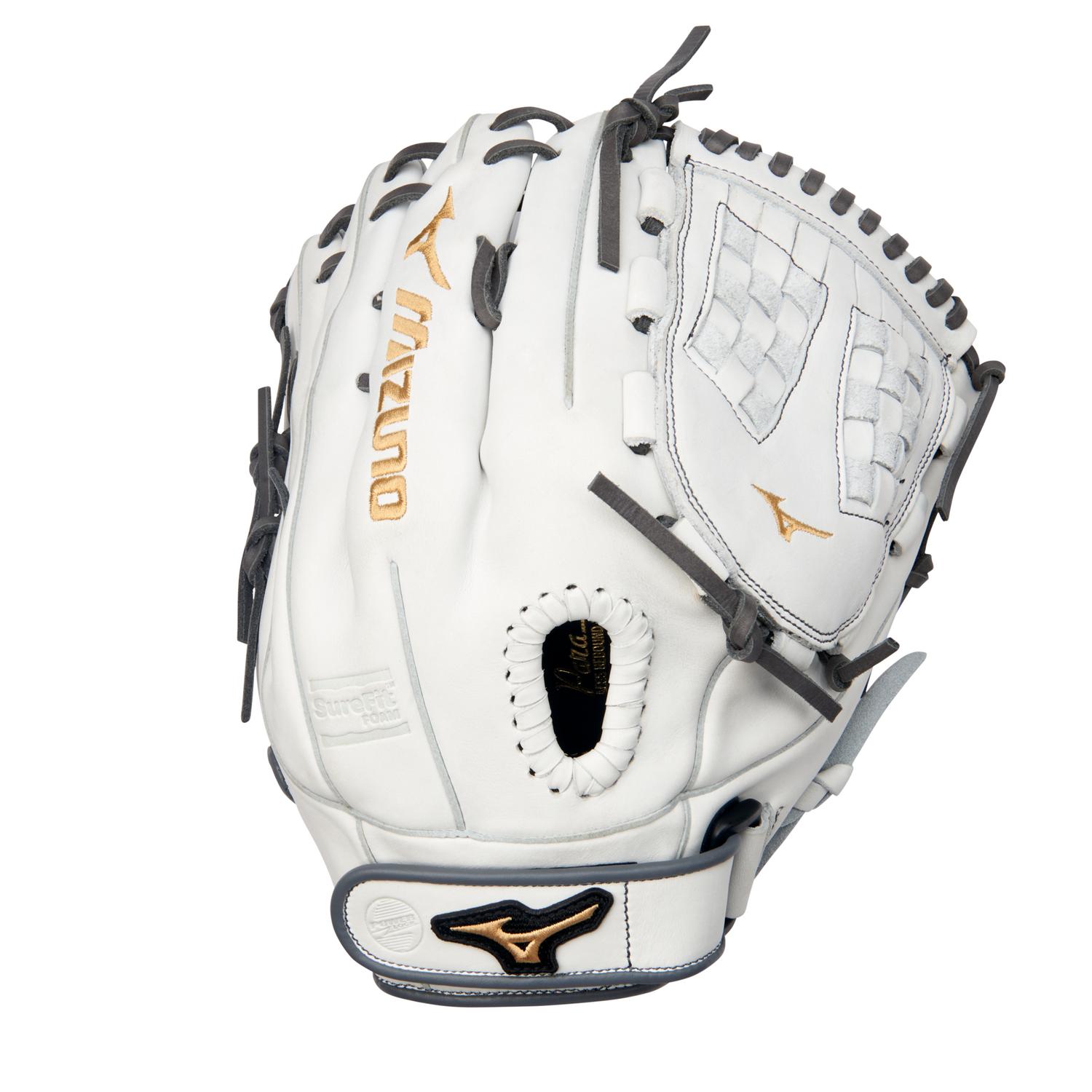 Mizuno MVP Prime Fastpitch Utility Glove 12.50" - White-Gray - HIT a Double - 1