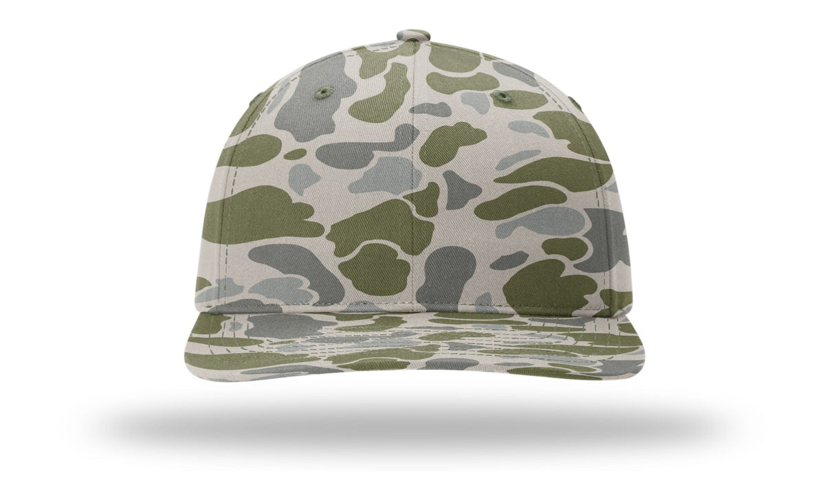 Richardson 312P Printed Mid Pro Twill Cap - Camo-Green