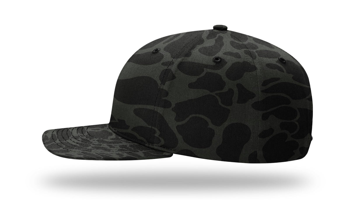 Richardson 312P Printed Mid Pro Twill Cap - Camo-Black