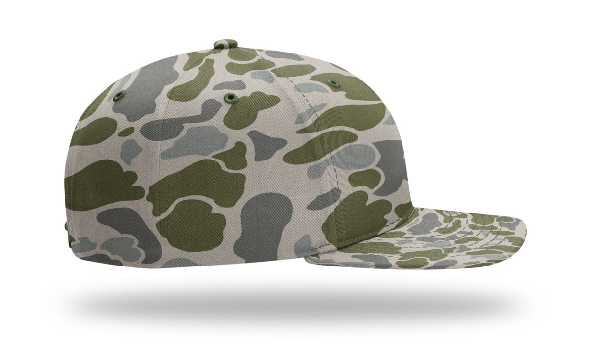 Richardson 312P Printed Mid Pro Twill Cap - Camo-Green