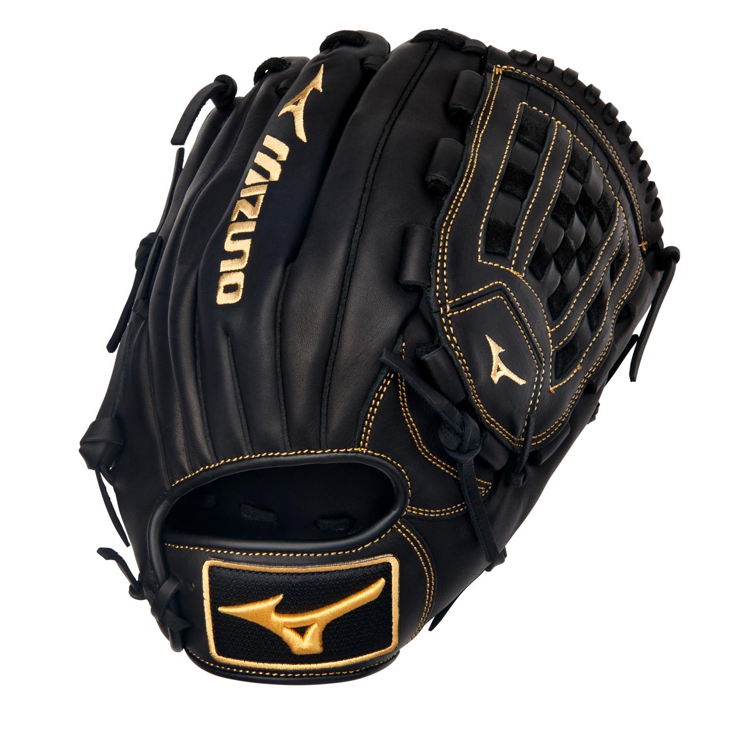 Mizuno MVP Prime Pitcher/Outfield Baseball Glove 12.00" - Black-Almond - HIT a Double - 1
