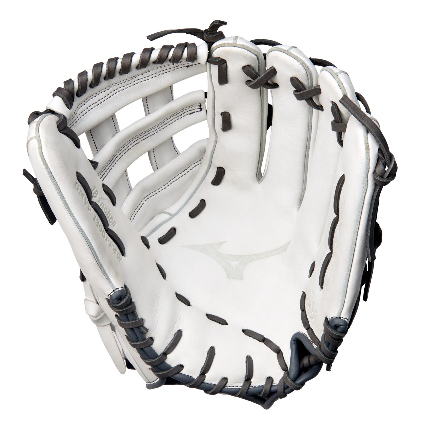 Mizuno MVP Prime Fastpitch Outfield Glove 13.00" - White-Gray - HIT a Doubloe