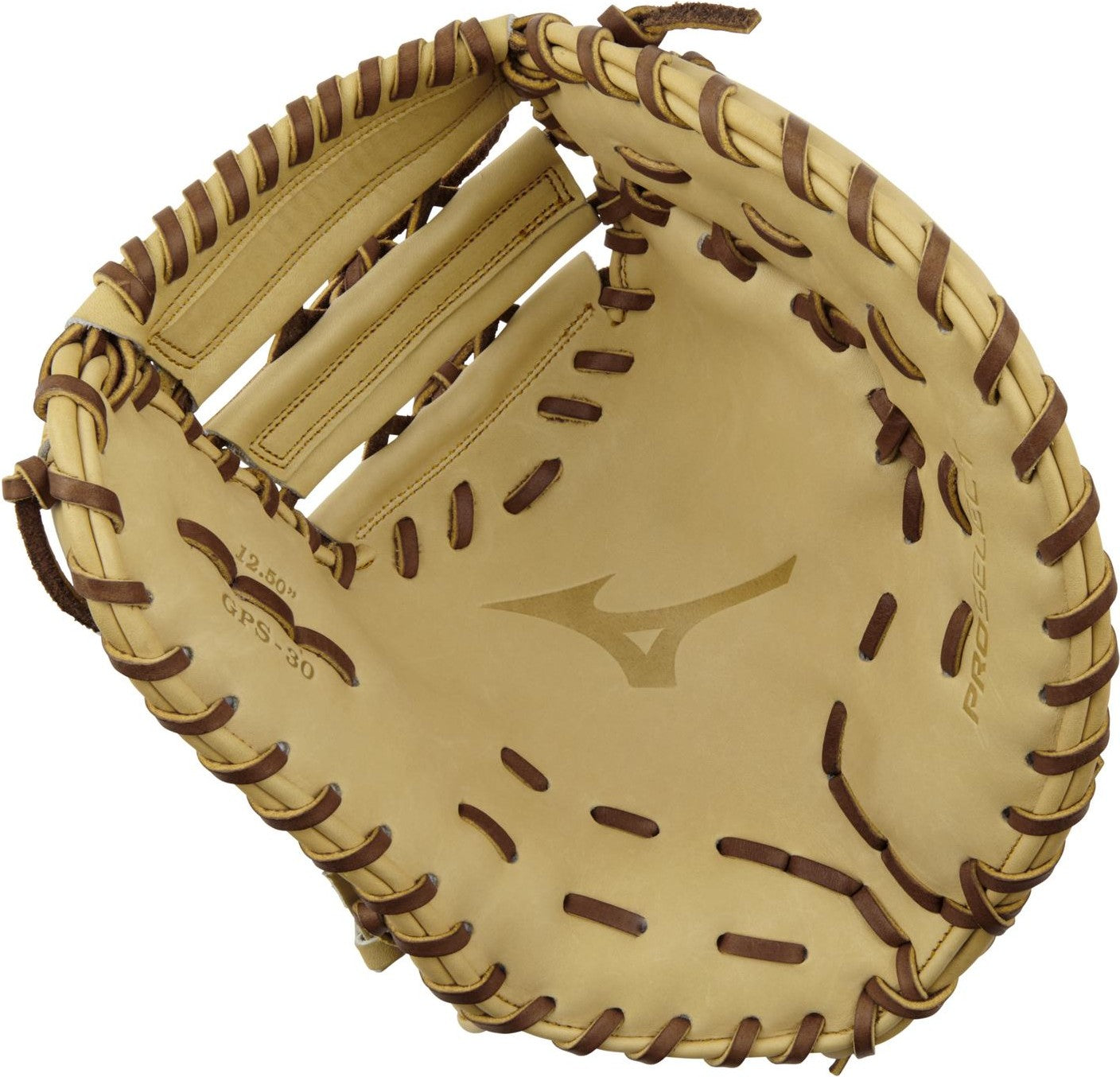 Mizuno GPS-30 Pro Select Premium First Base Mitt Baseball Glove 12.50" - Camel - HIT a Doubloe