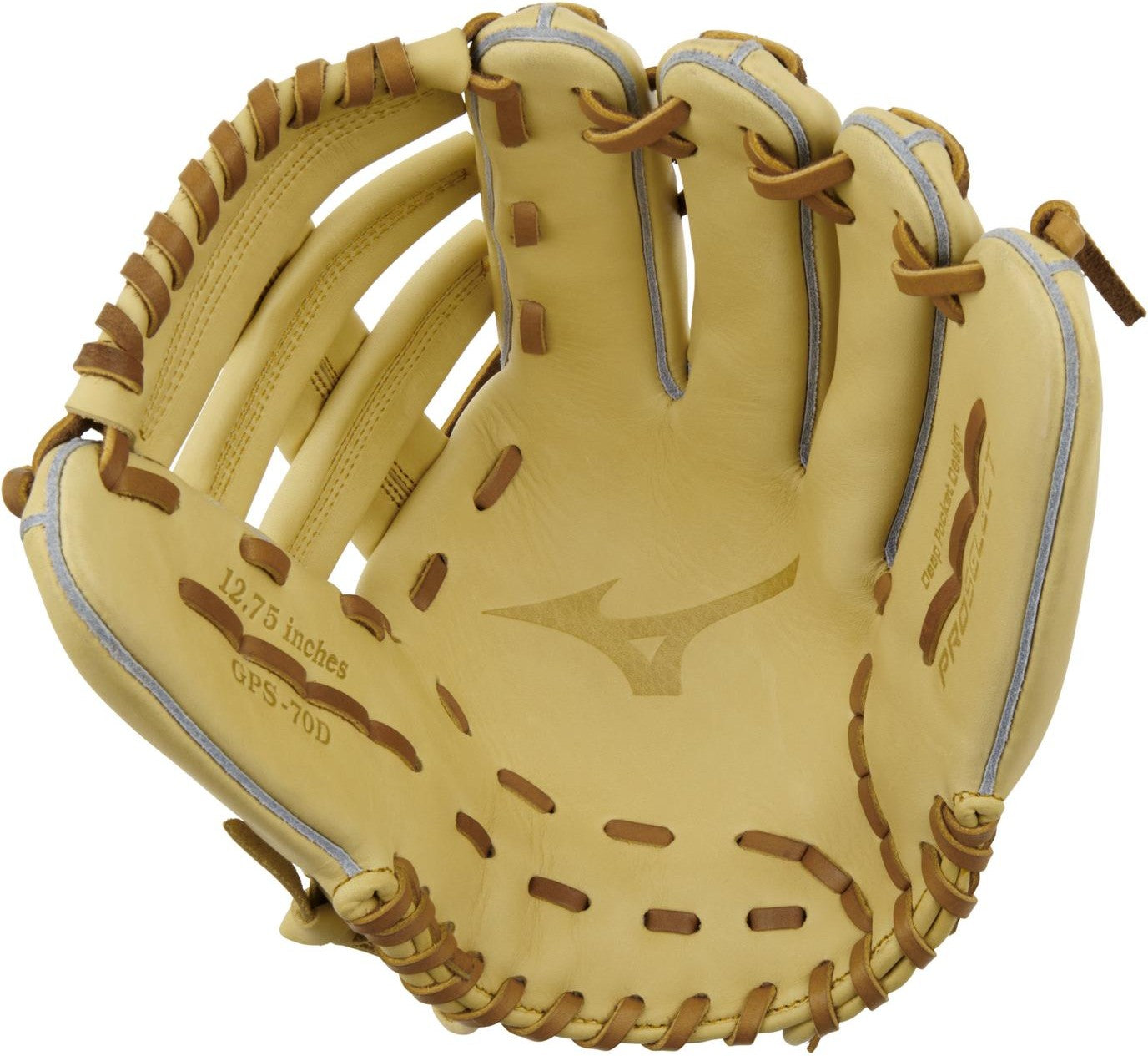 Mizuno GPS-70D Pro Select Premium Outfielder Baseball Glove 12.75" - Camel - HIT a Doubloe
