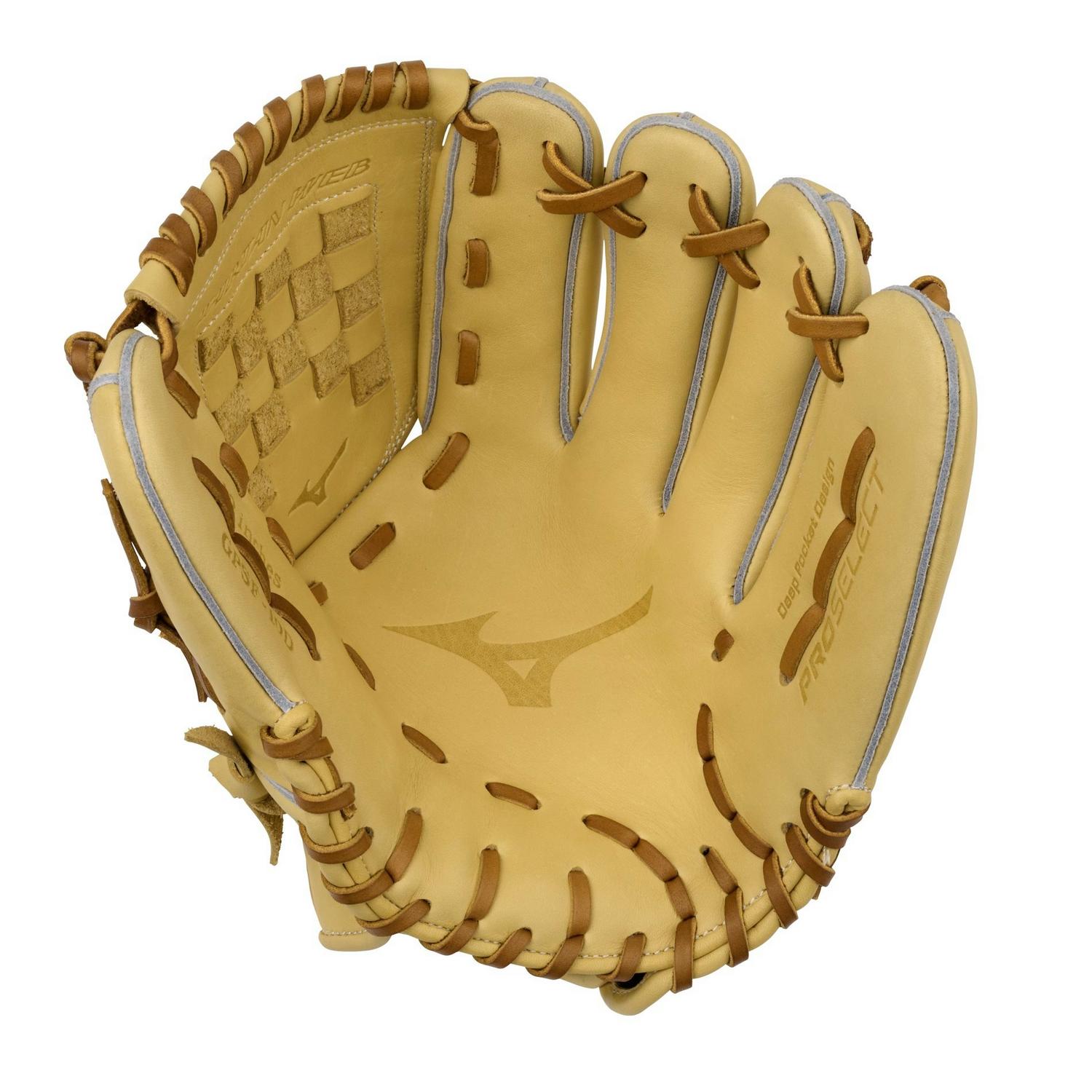 Mizuno GPSF-10D Pro Select Fastpitch Premium Pitcher Fastpitch Glove 12.00" - Camel - HIT a Doubloe
