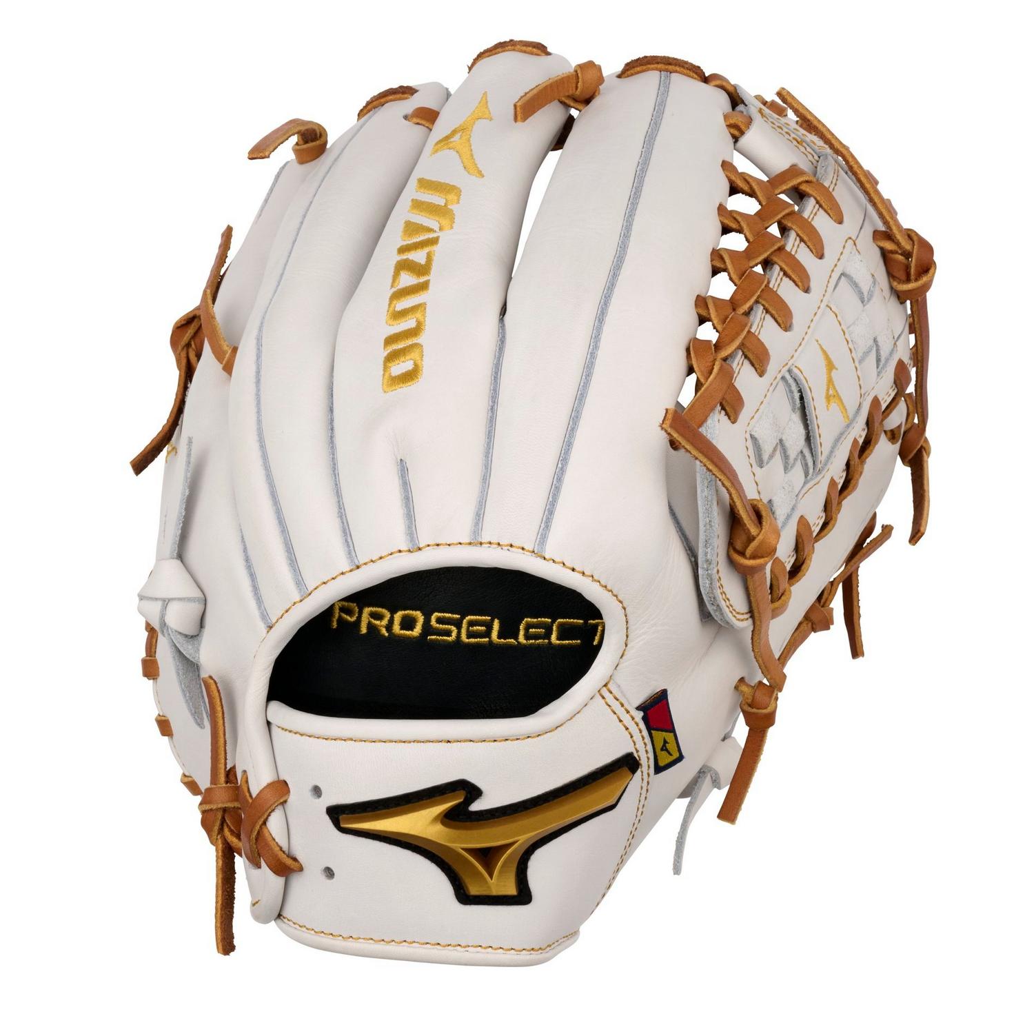 Mizuno GPSF-11D Pro Select Fastpitch Premium Pitcher Fastpitch Glove 12.00" - White - HIT a Doubloe