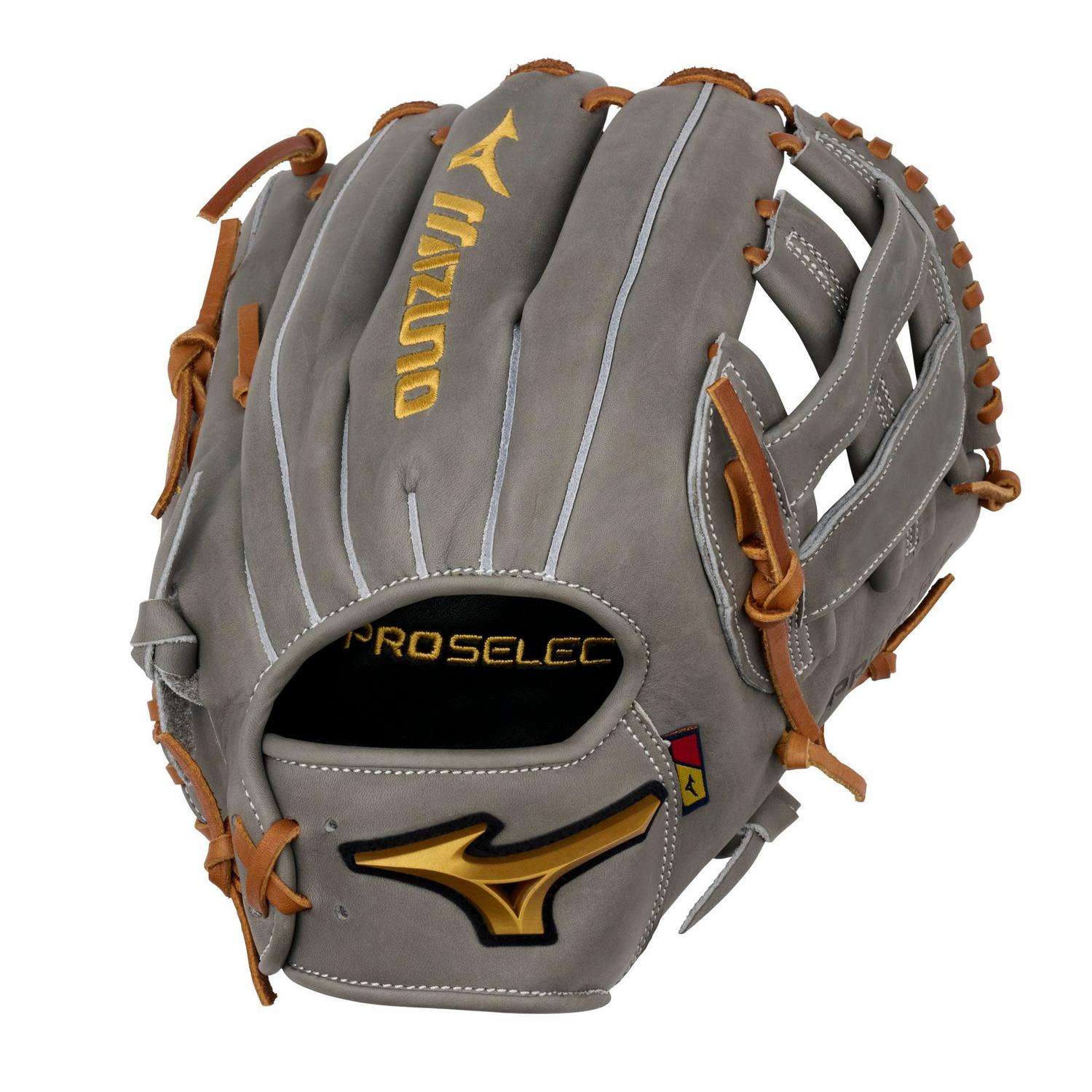Mizuno GPSF-12D Pro Select Fastpitch Premium Infielder Fastpitch Glove 12.00" - Gray - HIT a Doubloe