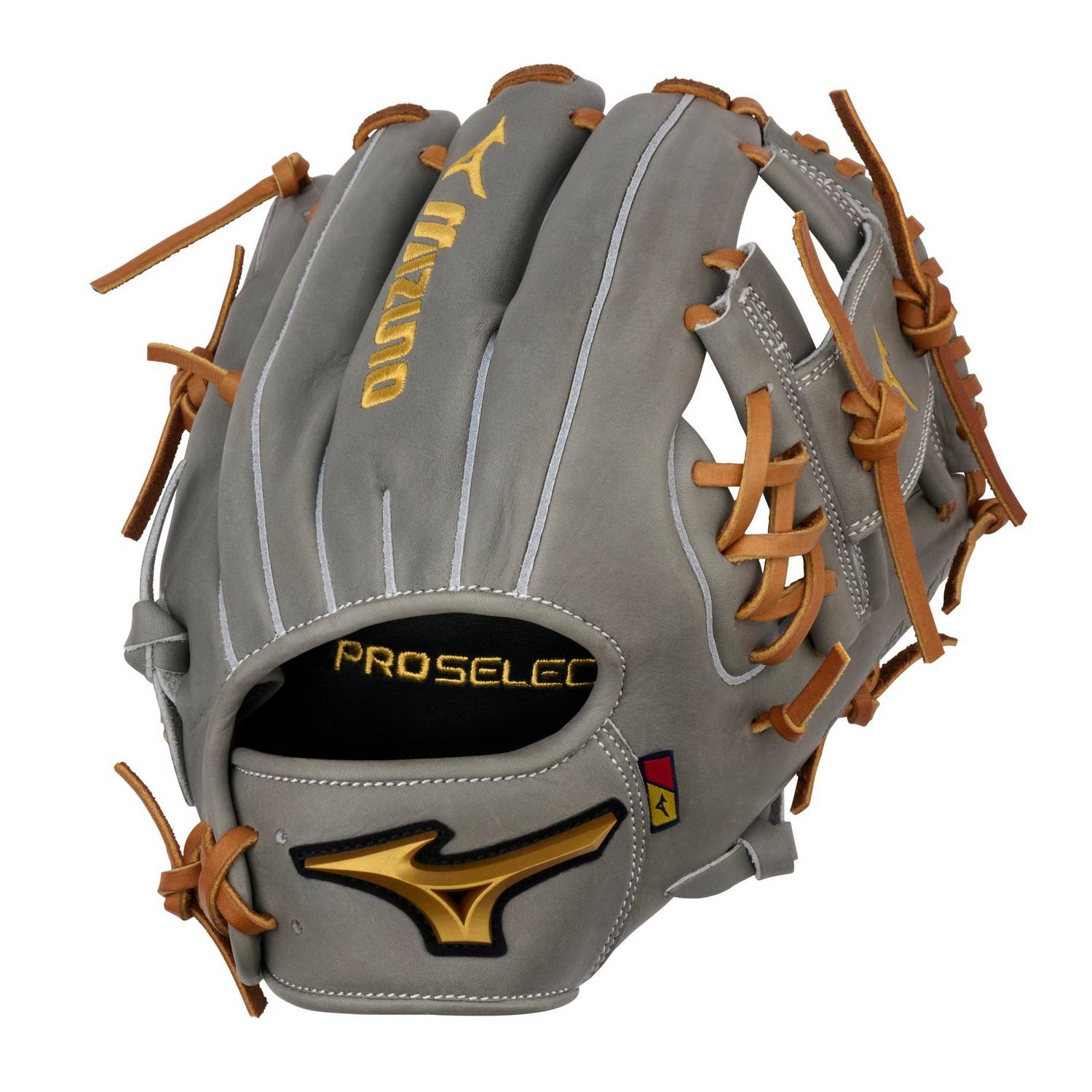 Mizuno GPSF-50D Pro Select Fastpitch Premium Infielder Fastpitch Glove 11.75" - Gray - HIT a Doubloe