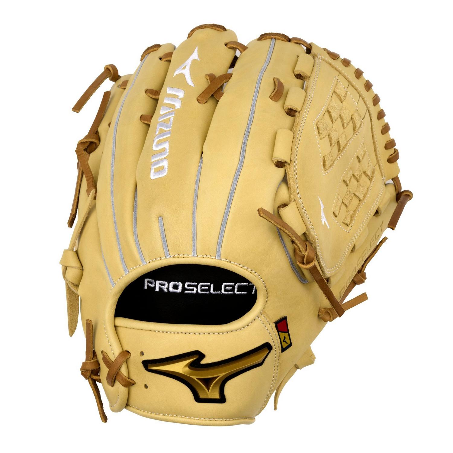 Mizuno GPSF-70D Pro Select Fastpitch Premium Outfielder Fastpitch Glove 12.50" - Camel - HIT a Doubloe