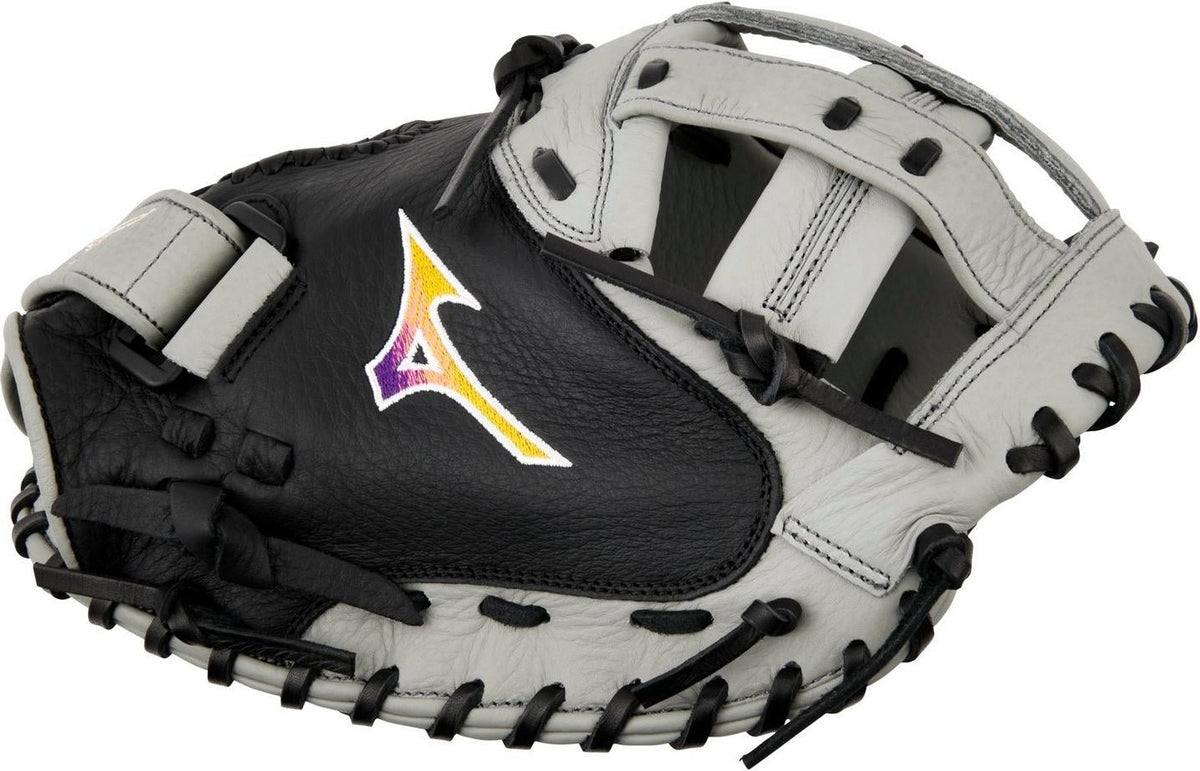 Mizuno GXS90F5 Franchise Fastpitch Catchers Mitt Fastpitch Glove 34.00" - Gray-Black - HIT a Doubloe