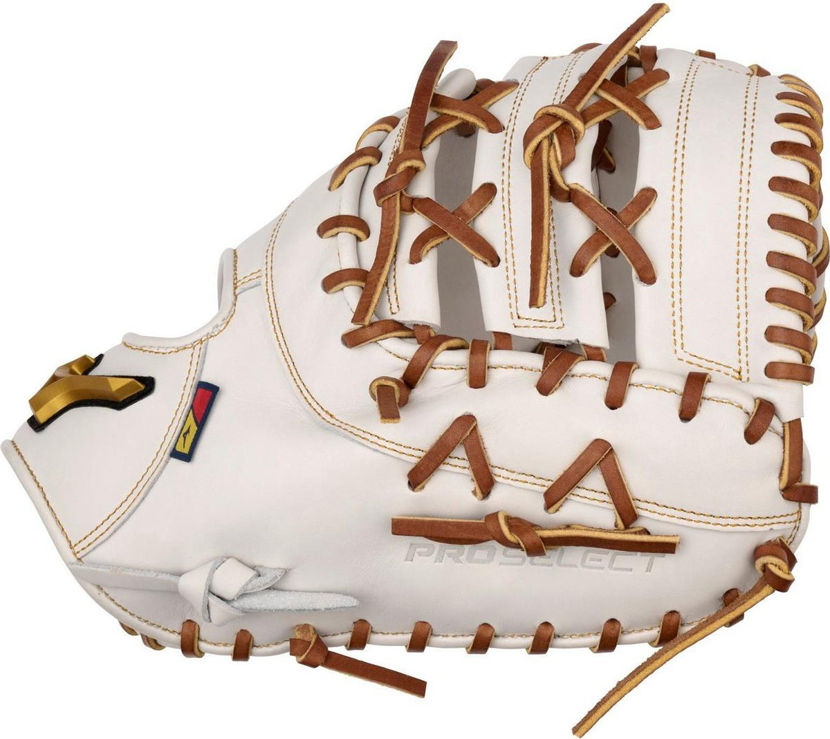 Mizuno GPSF-30 Pro Select Fastpitch Premium First Base Mitt Fastpitch Glove 12.50" - White - HIT a Doubloe