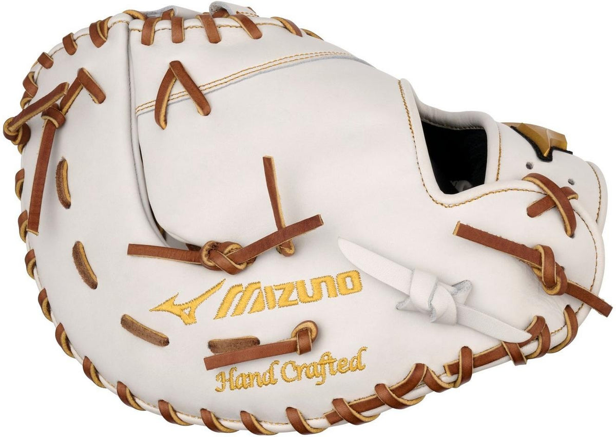 Mizuno GPSF-30 Pro Select Fastpitch Premium First Base Mitt Fastpitch Glove 12.50" - White - HIT a Doubloe