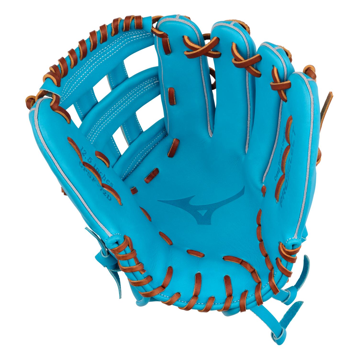 Mizuno GPSF-72D Pro Select Fastpitch Premium Outfielder Fastpitch Glove 12.50" - Blue - HIT a Doubloe