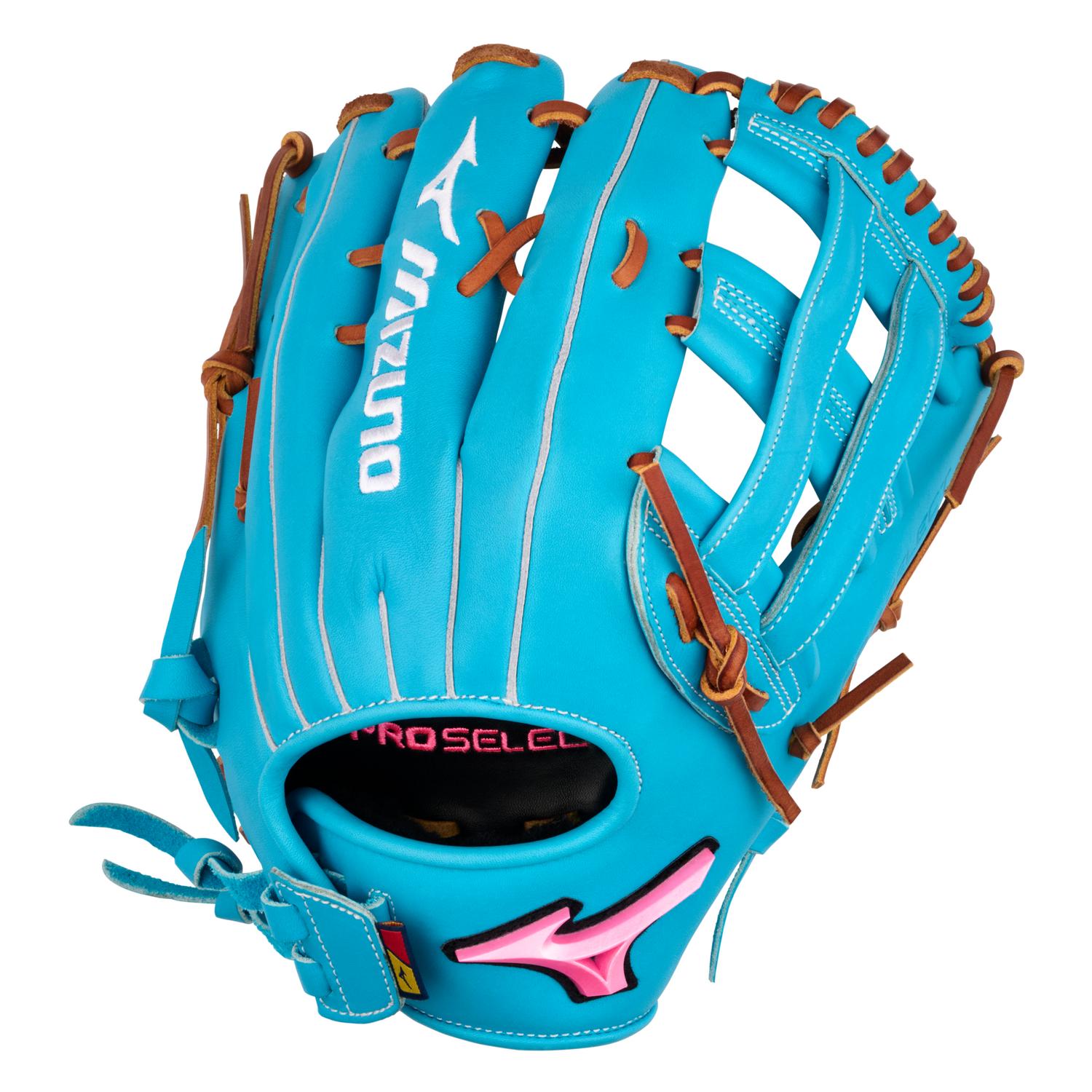 Mizuno GPSF-72D Pro Select Fastpitch Premium Outfielder Fastpitch Glove 12.50" - Blue - HIT a Doubloe
