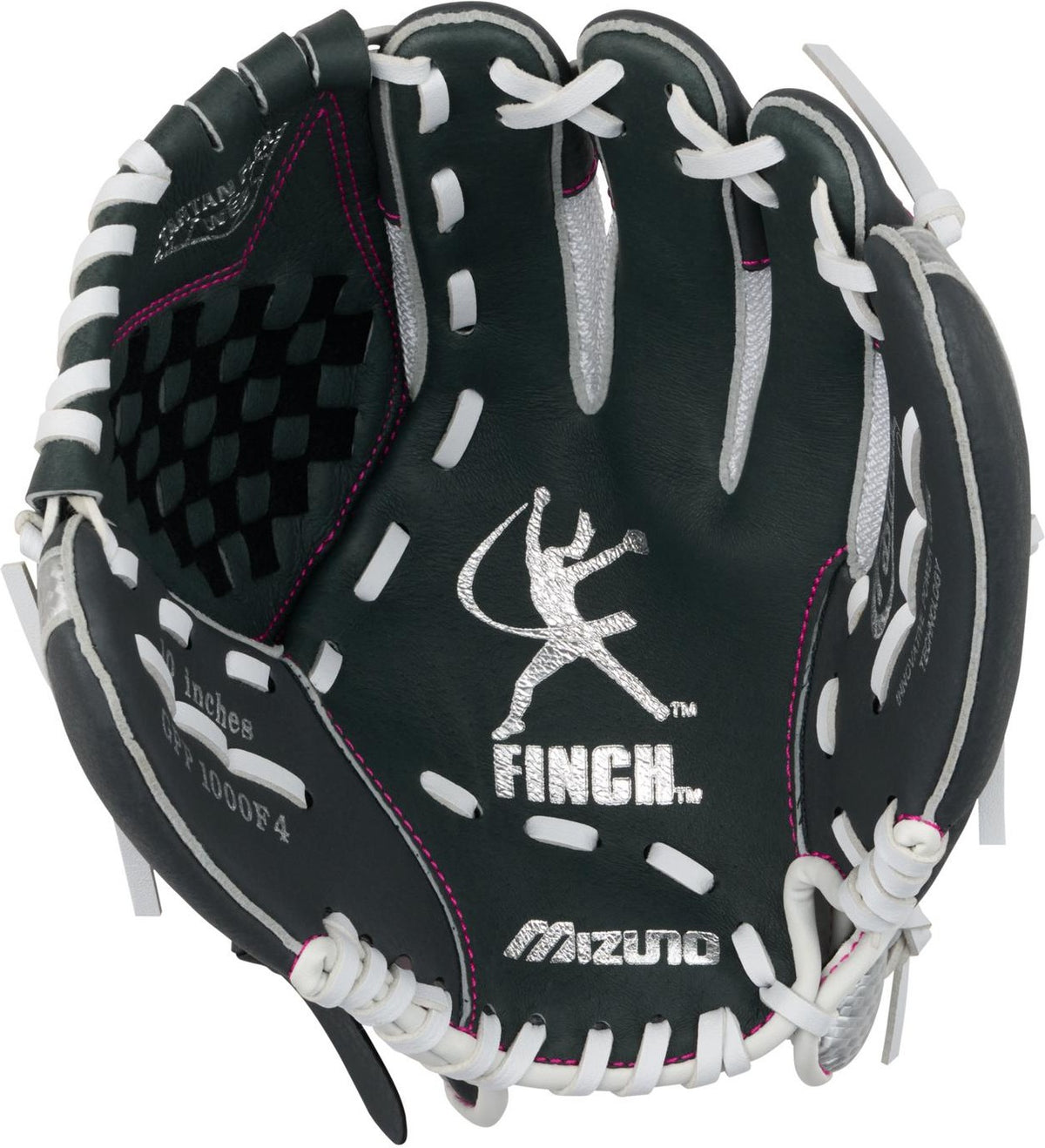 Mizuno GPP1000F4 Fastpitch Prospect Finch Series Youth Utility Glove 10.00" - White-Gray - HIT a Doubloe