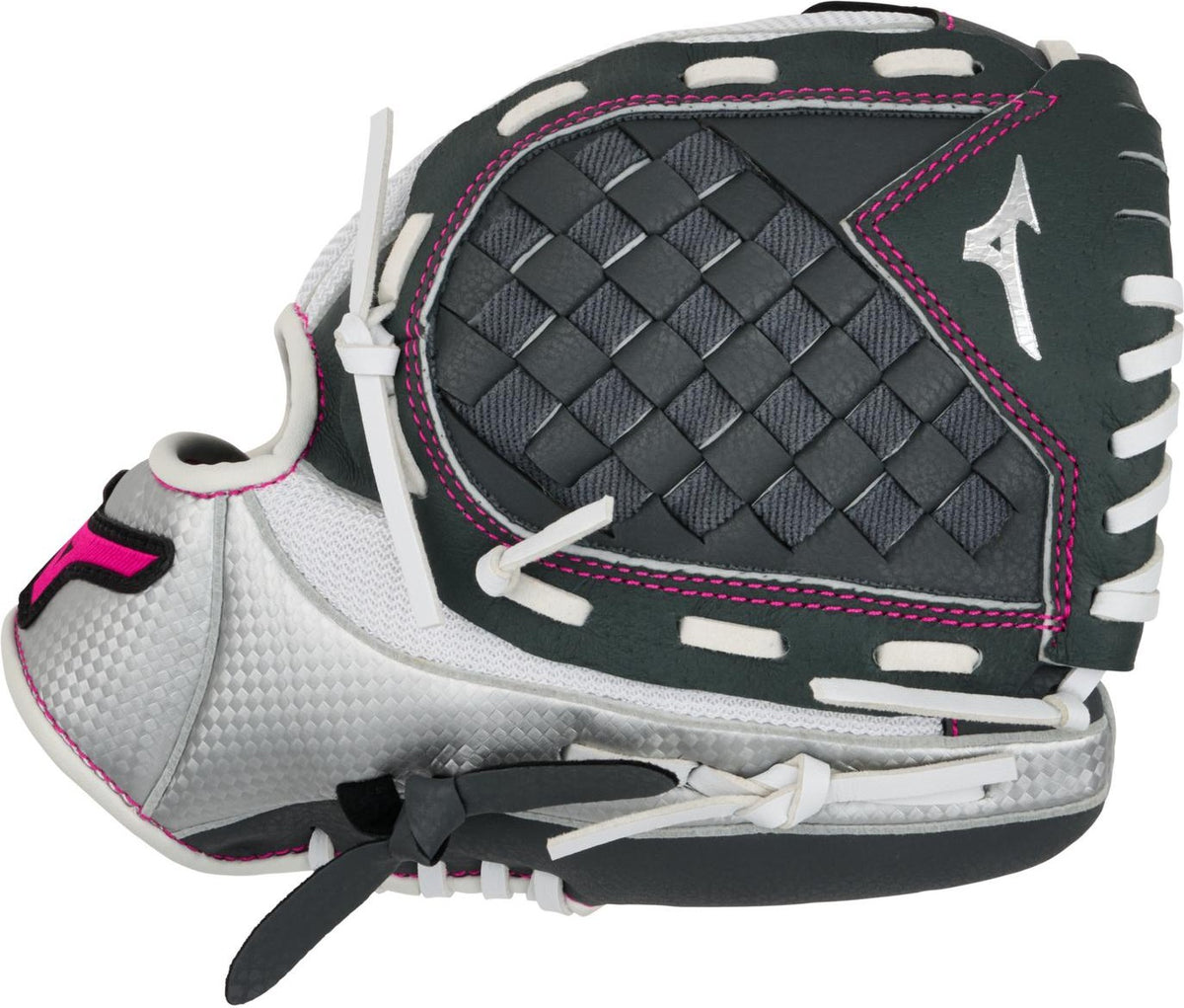 Mizuno GPP1000F4 Fastpitch Prospect Finch Series Youth Utility Glove 10.00" - White-Gray - HIT a Doubloe