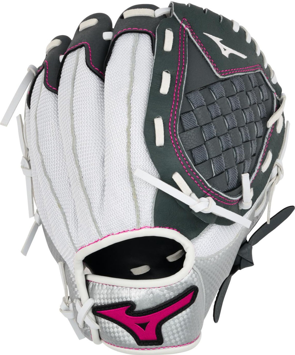 Mizuno GPP1000F4 Fastpitch Prospect Finch Series Youth Utility Glove 10.00" - White-Gray - HIT a Doubloe