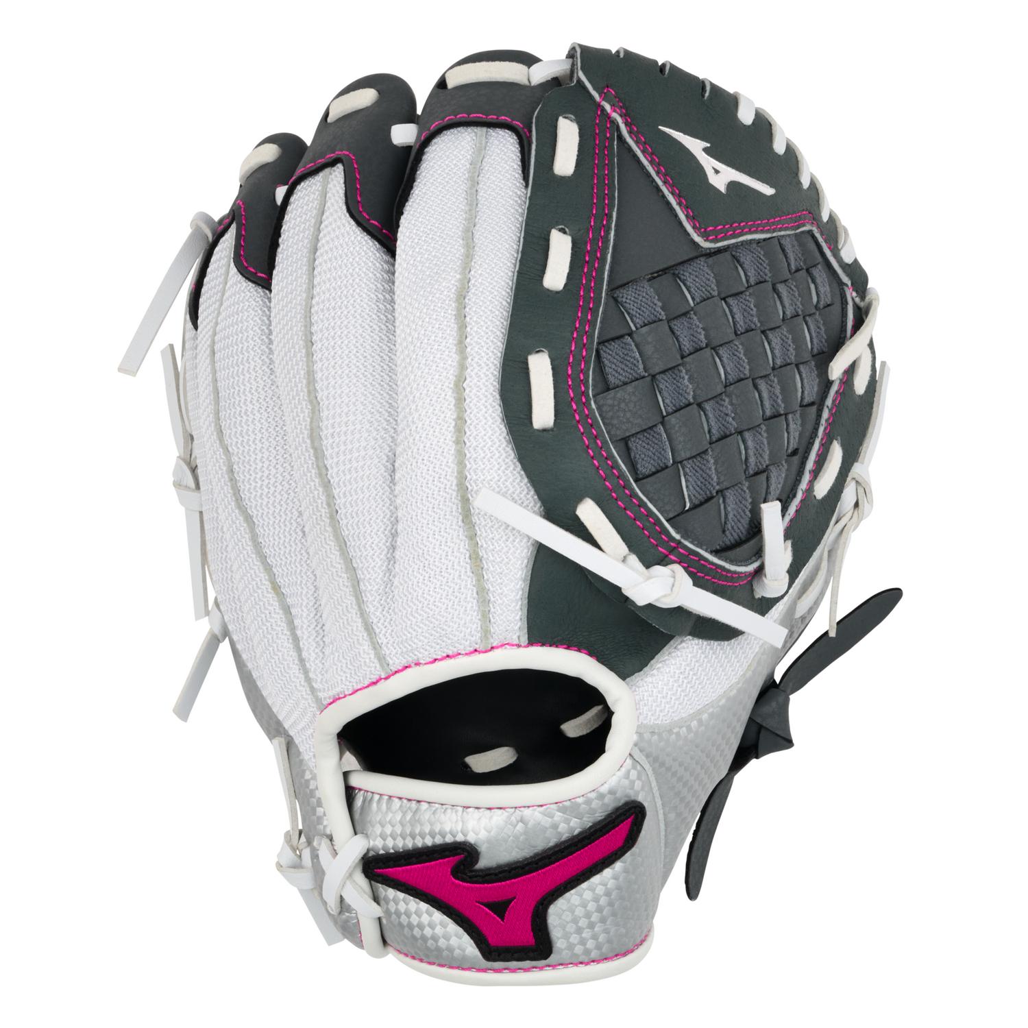 Mizuno GPP1000F4 Fastpitch Prospect Finch Series Youth Utility Glove 10.00" - White-Gray - HIT a Doubloe