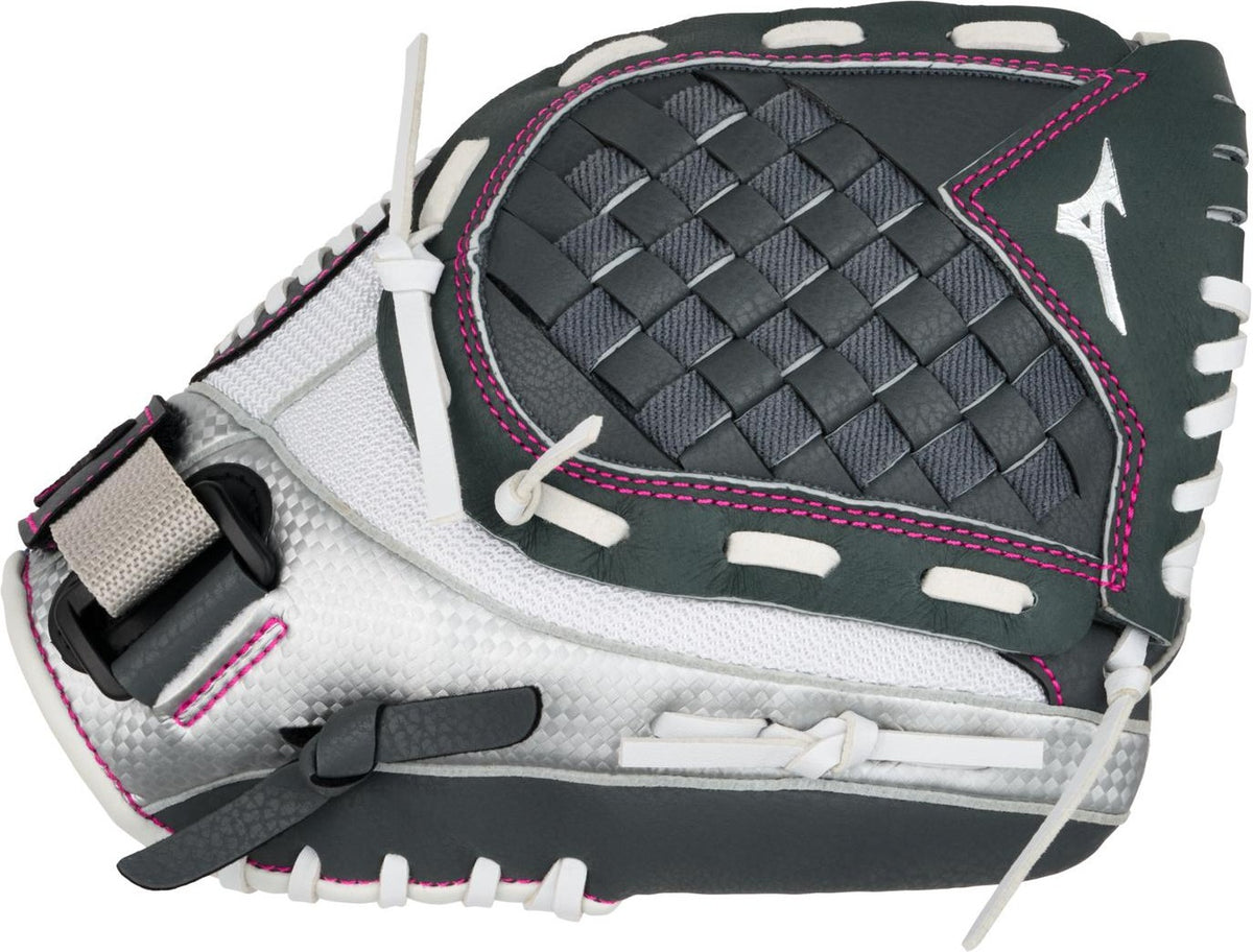 Mizuno GPP1100F4 Fastpitch Prospect Finch Series Youth Utility Glove 11.00" - White-Gray - HIT a Doubloe