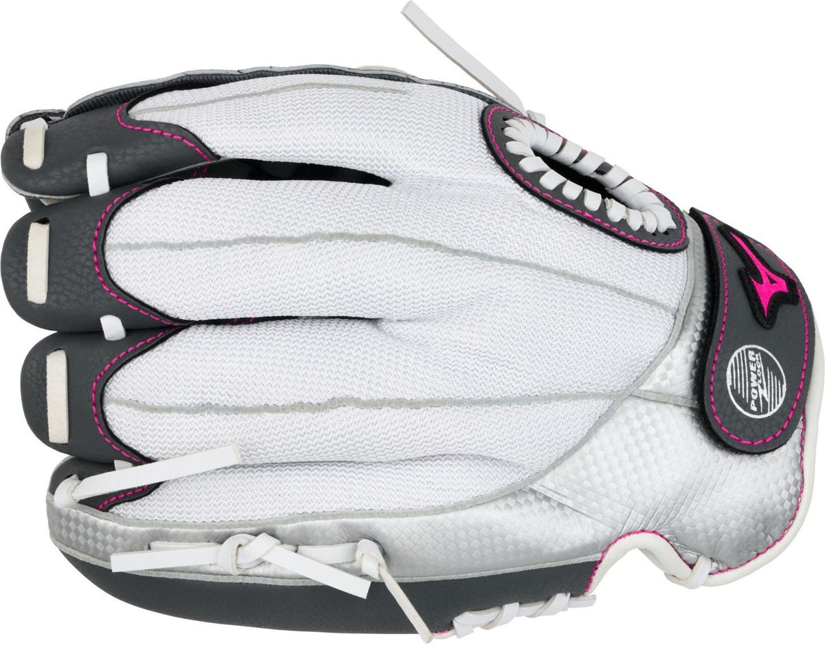 Mizuno GPP1100F4 Fastpitch Prospect Finch Series Youth Utility Glove 11.00" - White-Gray - HIT a Doubloe