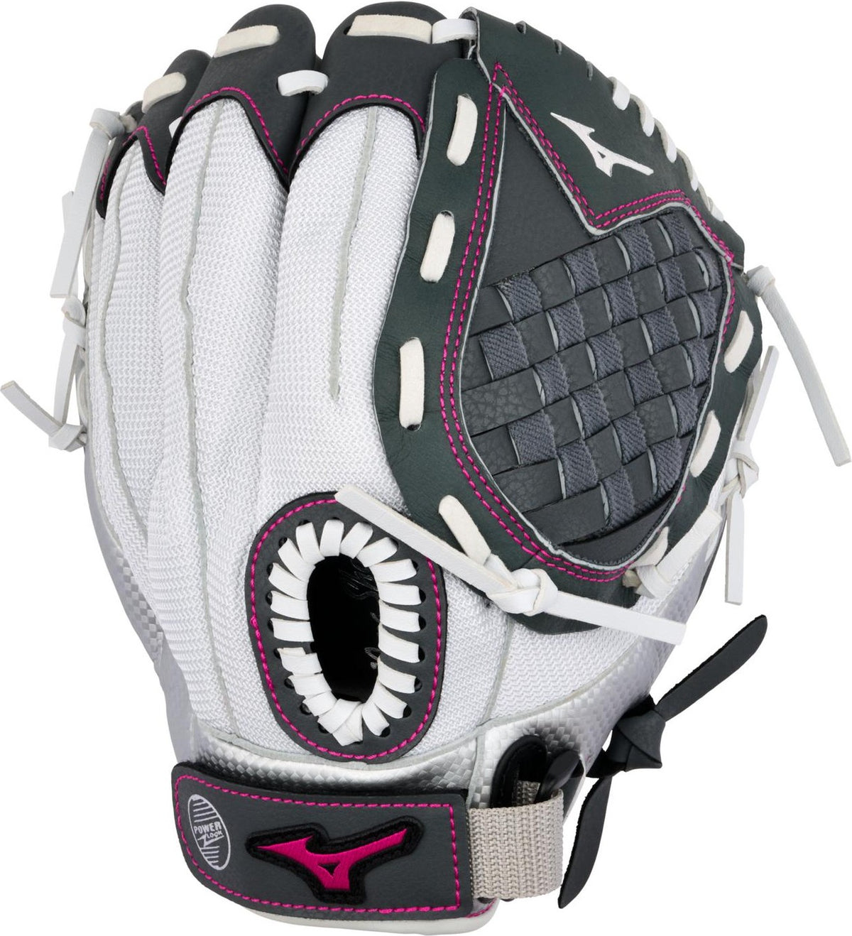 Mizuno GPP1100F4 Fastpitch Prospect Finch Series Youth Utility Glove 11.00" - White-Gray - HIT a Doubloe