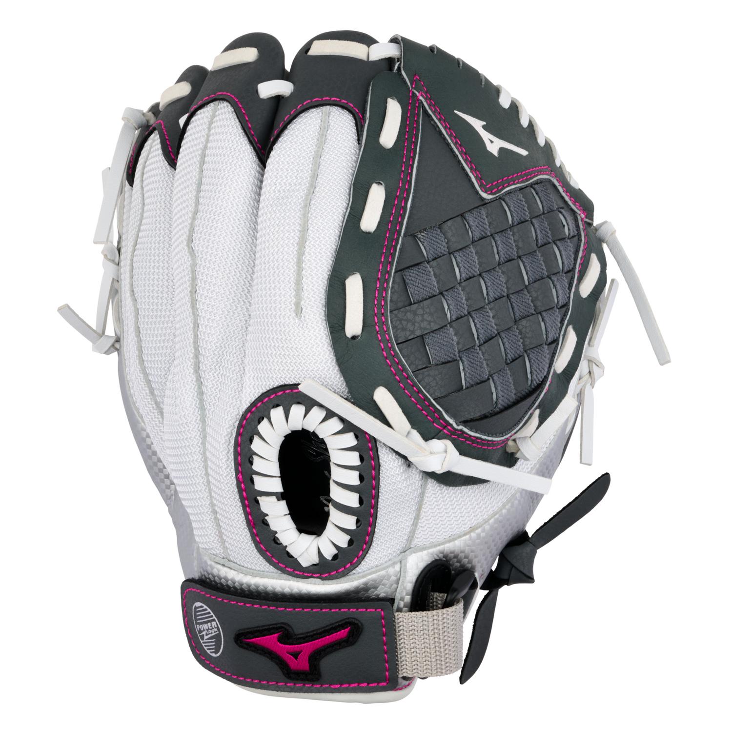 Mizuno GPP1100F4 Fastpitch Prospect Finch Series Youth Utility Glove 11.00" - White-Gray - HIT a Doubloe