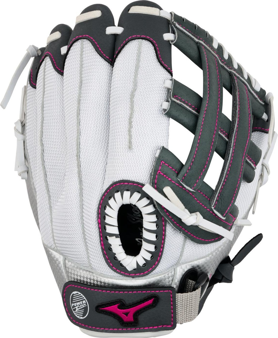 Mizuno GPP1150F4 Fastpitch Prospect Finch Series Youth Utility Glove 11.50" - White-Gray - HIT a Doubloe