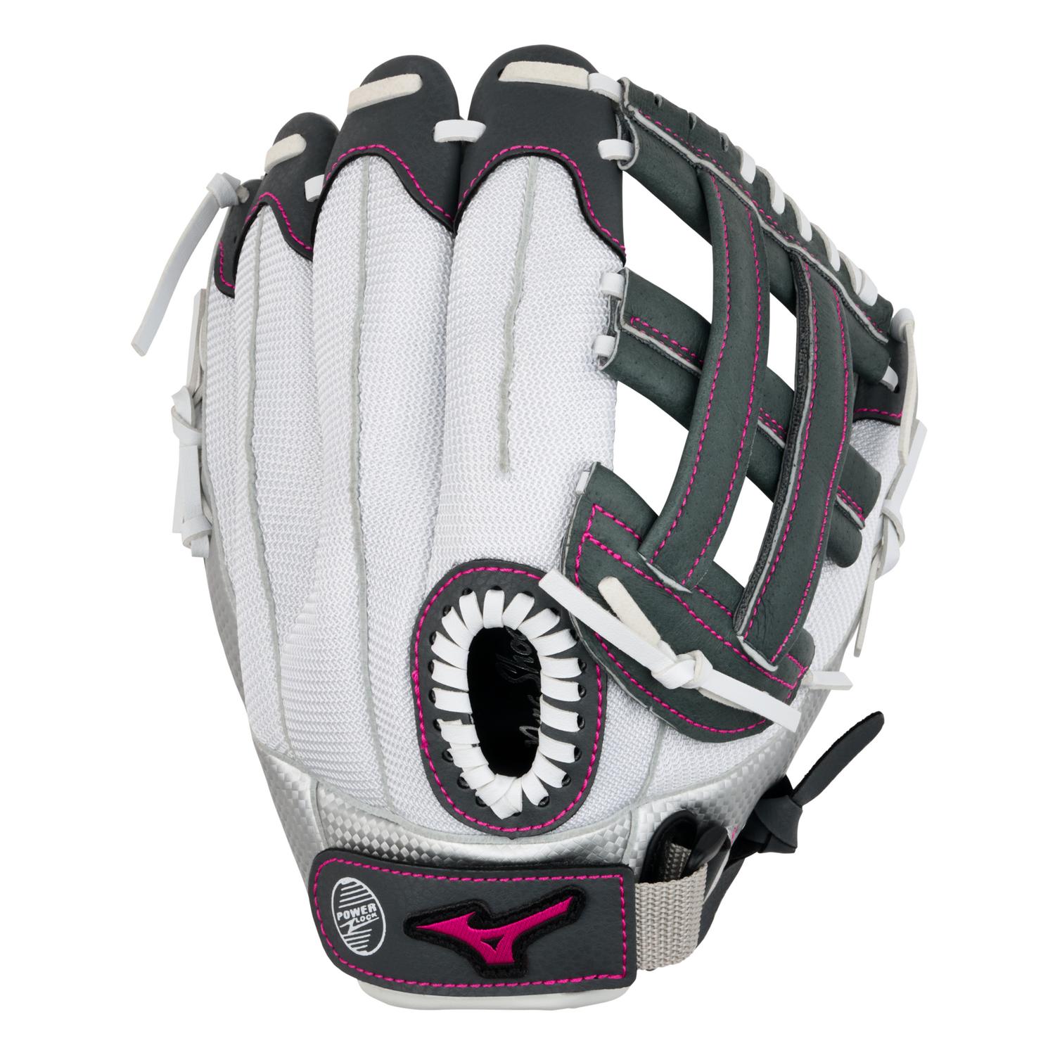 Mizuno GPP1150F4 Fastpitch Prospect Finch Series Youth Utility Glove 11.50" - White-Gray - HIT a Doubloe