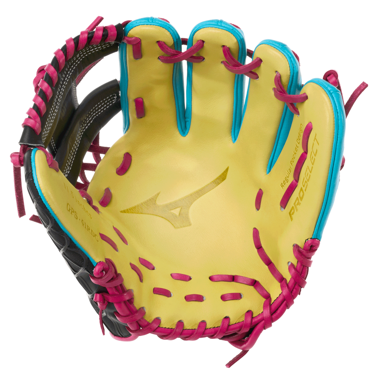 Mizuno 313460 Pro Select Baseball Infield Glove 11.50" GPS-41RDC - Blue Yellow