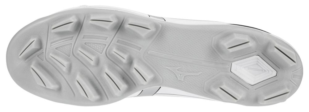 Mizuno CUSHIONREVO DIAMOND MID TPU, Cleat, Spike - White-Black - HIT a Double - 1