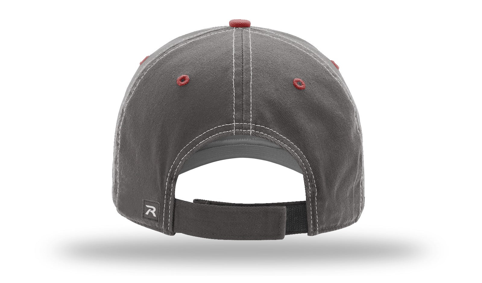 Richardson 322 Washed Chino Charcoal Caps - White Cardinal - Osfm