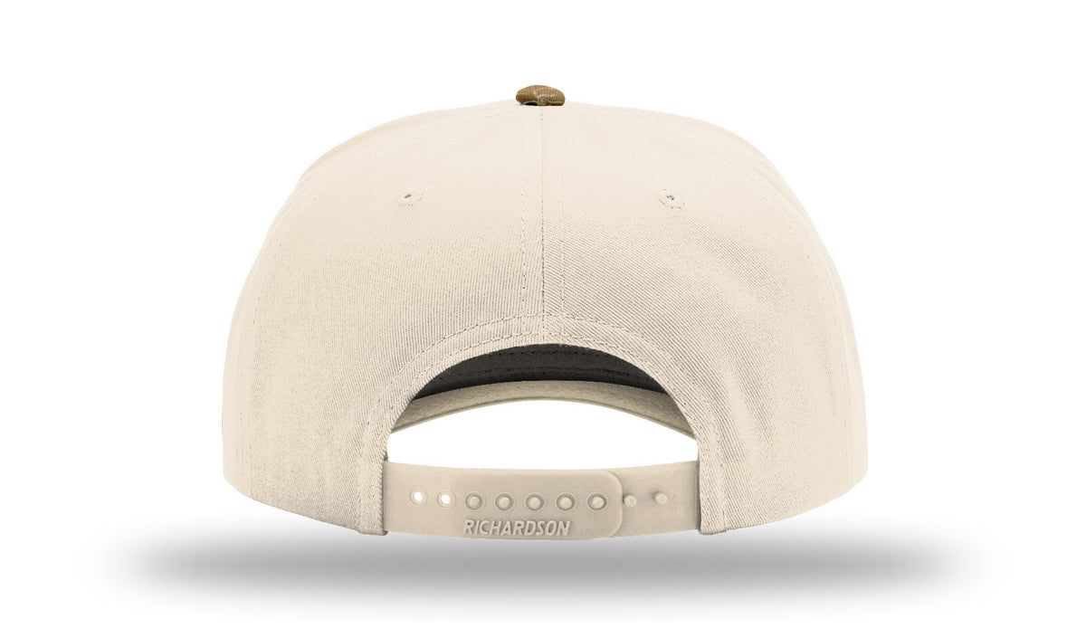 Richardson 323FPC Full Fabric Five Panel Champ Cap - Cream Realtree Advantage - back view