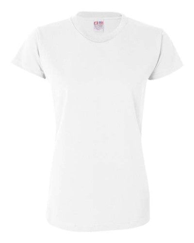 Bayside 3300B Women's USA-Made Scoop Neck T-Shirt - 3300 - White