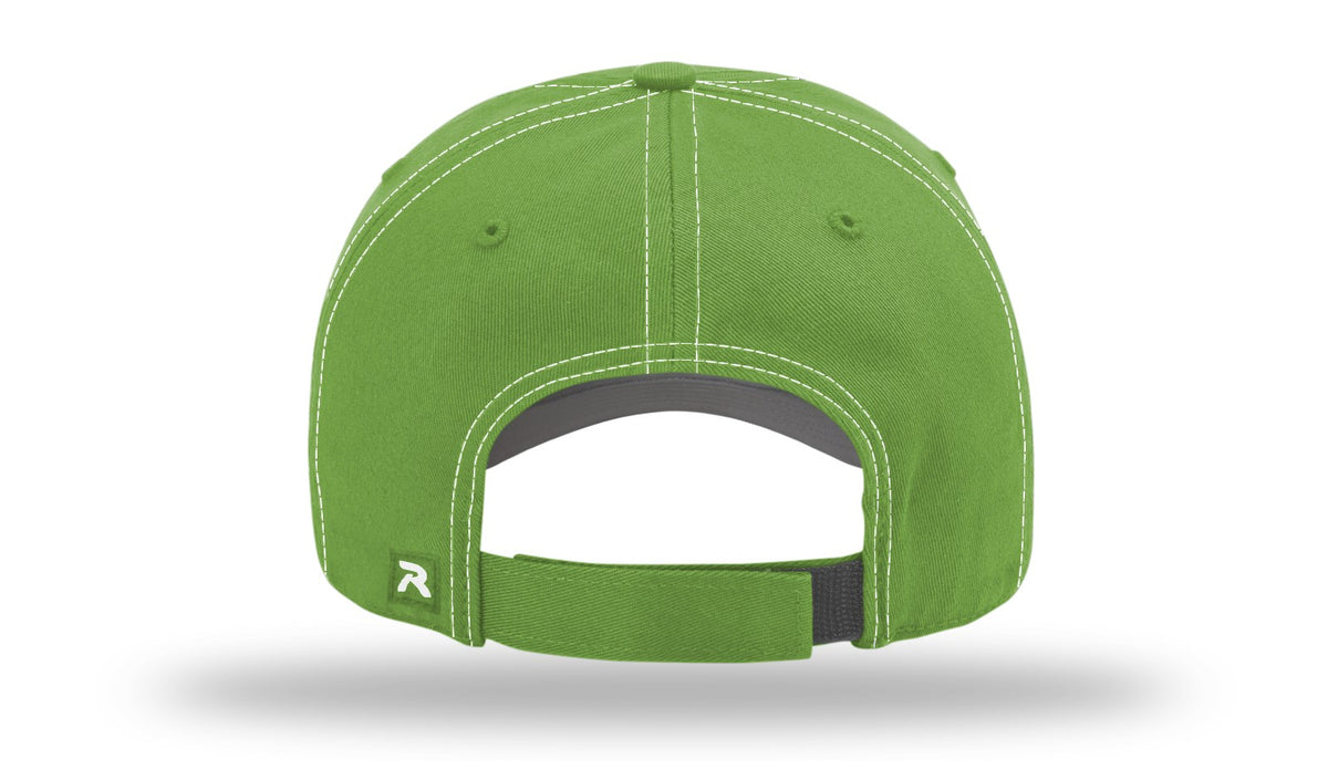 Richardson 325 Washed Chino Sandwich Visor Caps - Lime White