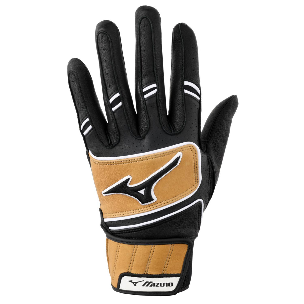 Mizuno Pro Select Adult Baseball Batting Glove - Black - HIT a Double - 1