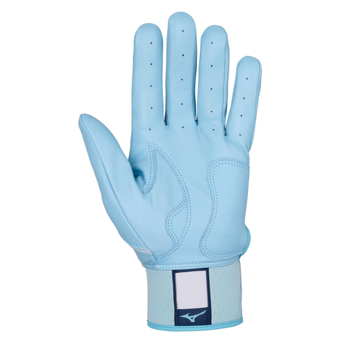 Mizuno Pro Select Youth Baseball Batting Glove - Light Blue - HIT a Double - 1
