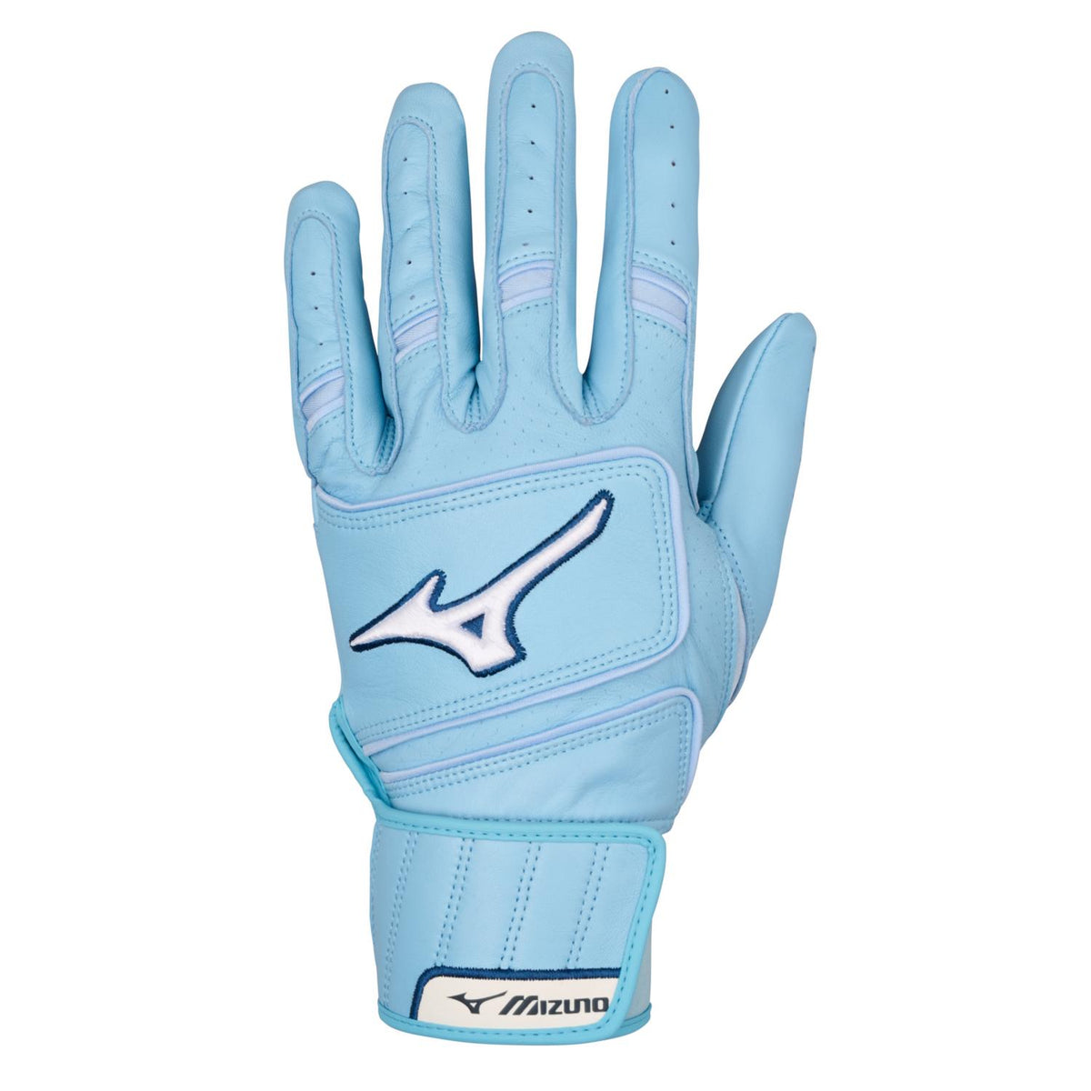 Mizuno Pro Select Youth Baseball Batting Glove - Light Blue - HIT a Double - 1