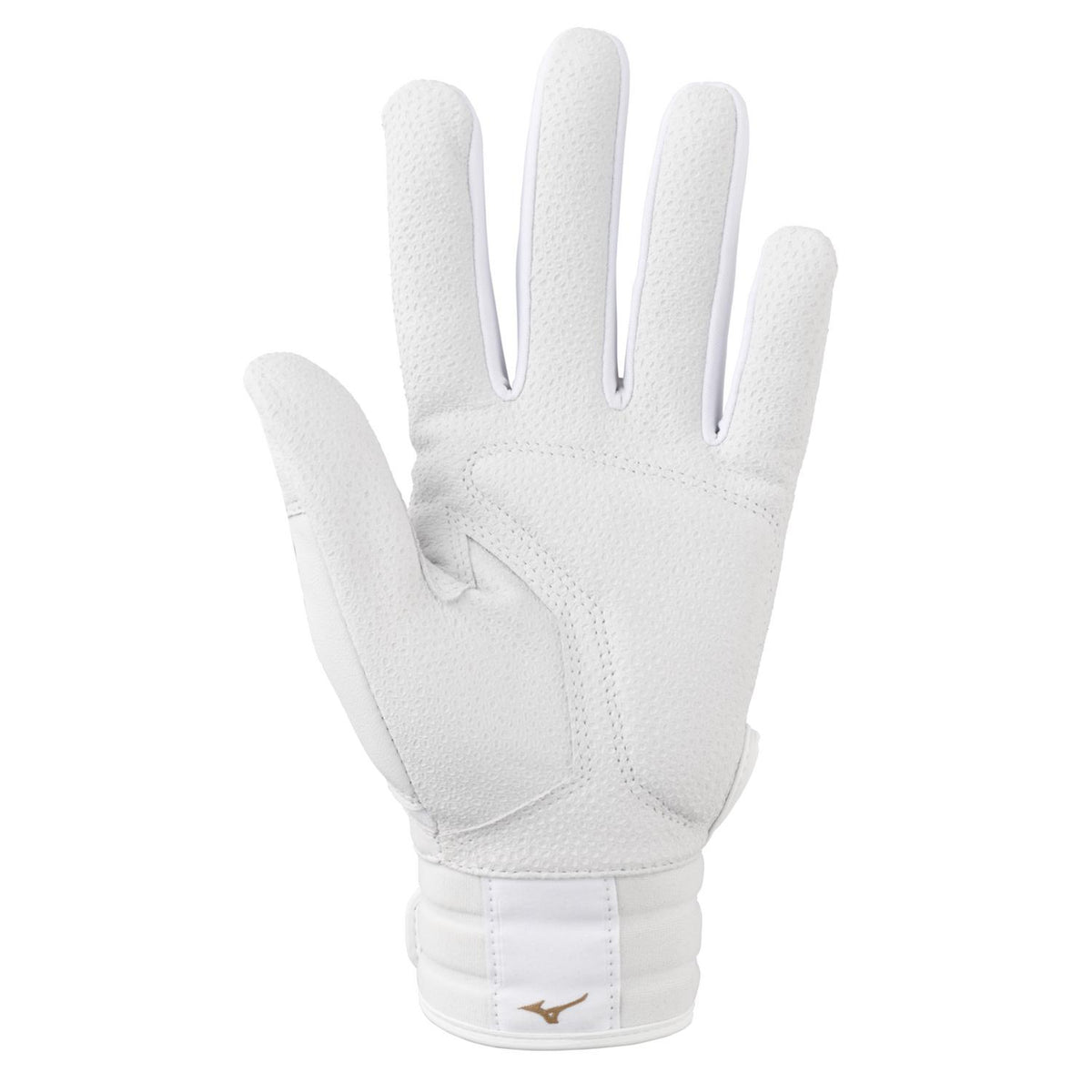 Mizuno Pro Select Fastpitch Women's Softball Batting Glove - White - HIT a Double - 1