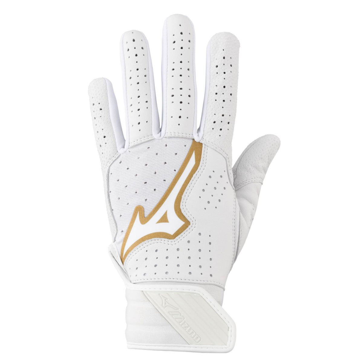 Mizuno Pro Select Fastpitch Women's Softball Batting Glove - White - HIT a Double - 1