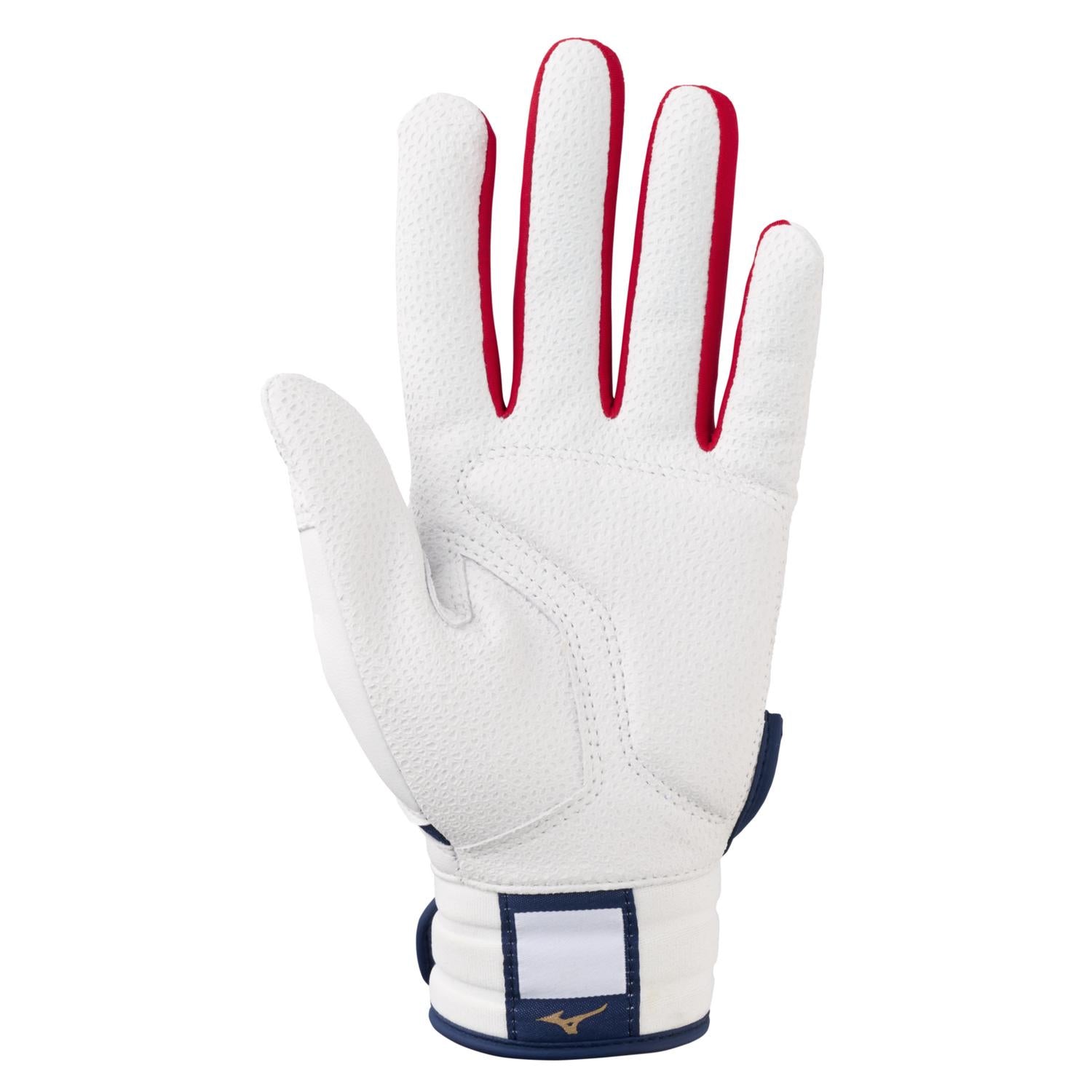 Mizuno Pro Select Fastpitch Women's Softball Batting Glove - Navy-Red - HIT a Double - 1
